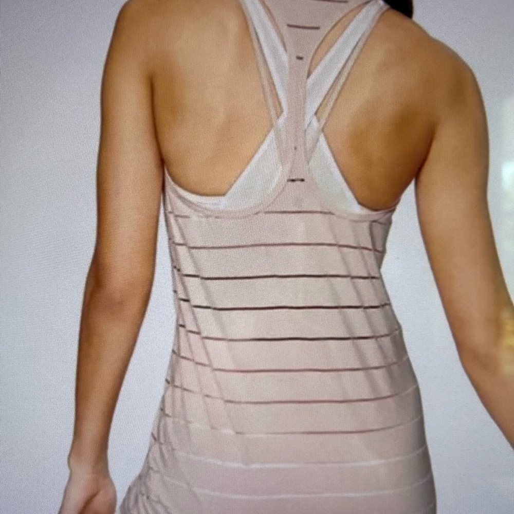 Athleta Mesh Stripe Chi Tank